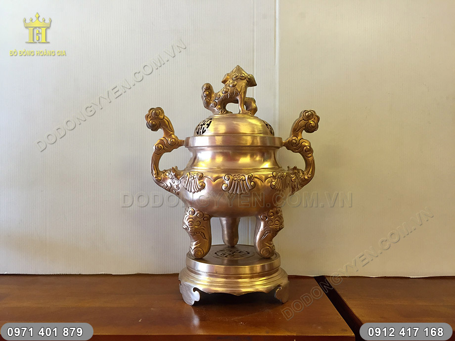 đỉnh đồng đỏ trơn 40cm
